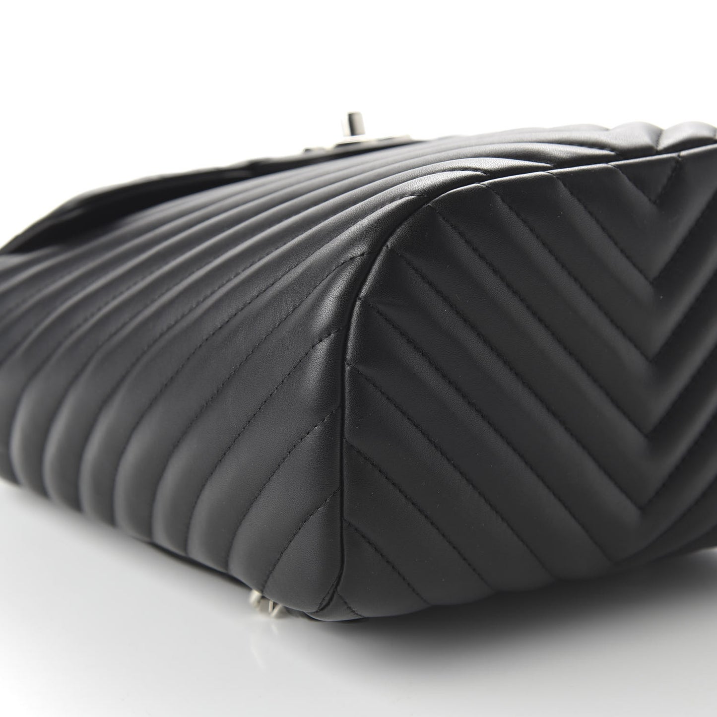 Calfskin Chevron Quilted Small Urban Spirit Backpack Black