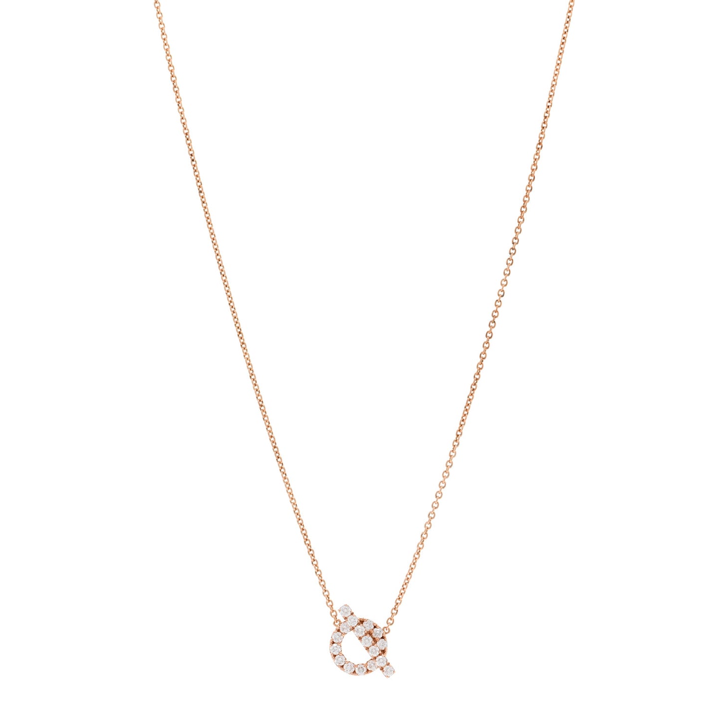 18K Rose Gold Diamond Finesse Pendant Necklace