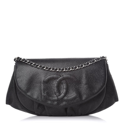 Chanel Caviar Half Moon Wallet On Chain WOC Black 1 of 12