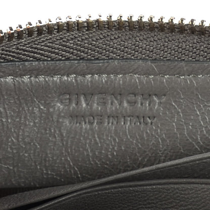 Givenchy Lambskin Shark Lock Zip Around Compact Wallet Grey 6 of 7