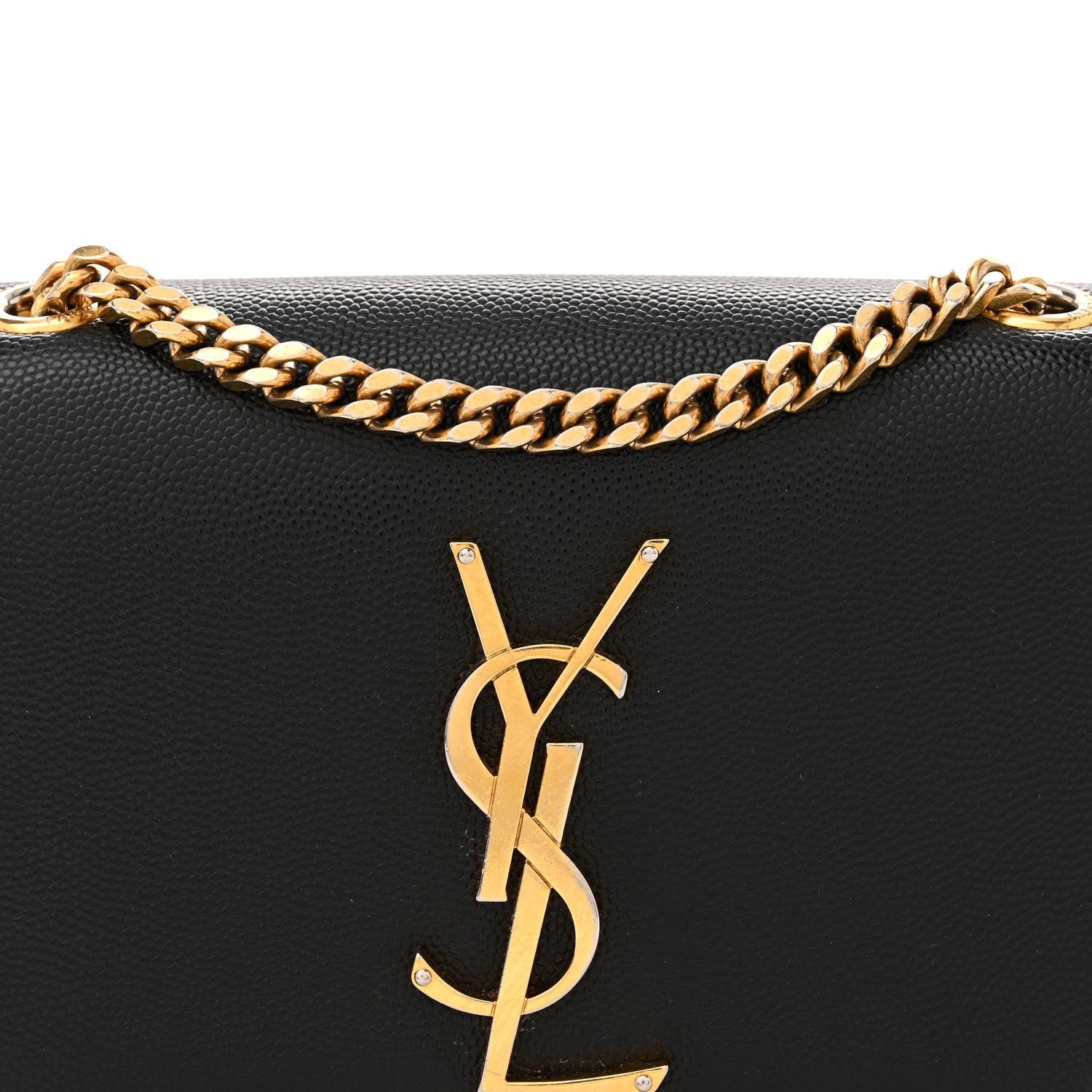 Saint Laurent Grain De Poudre Small Monogram Kate Satchel Black 6 of 11