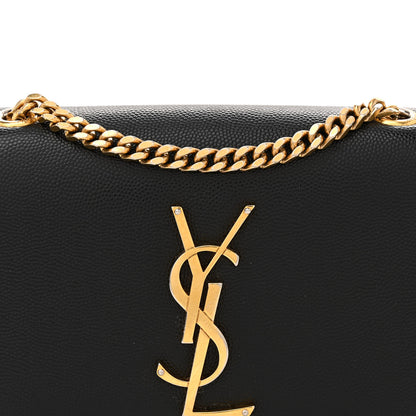 Saint Laurent Grain De Poudre Small Monogram Kate Satchel Black 6 of 11