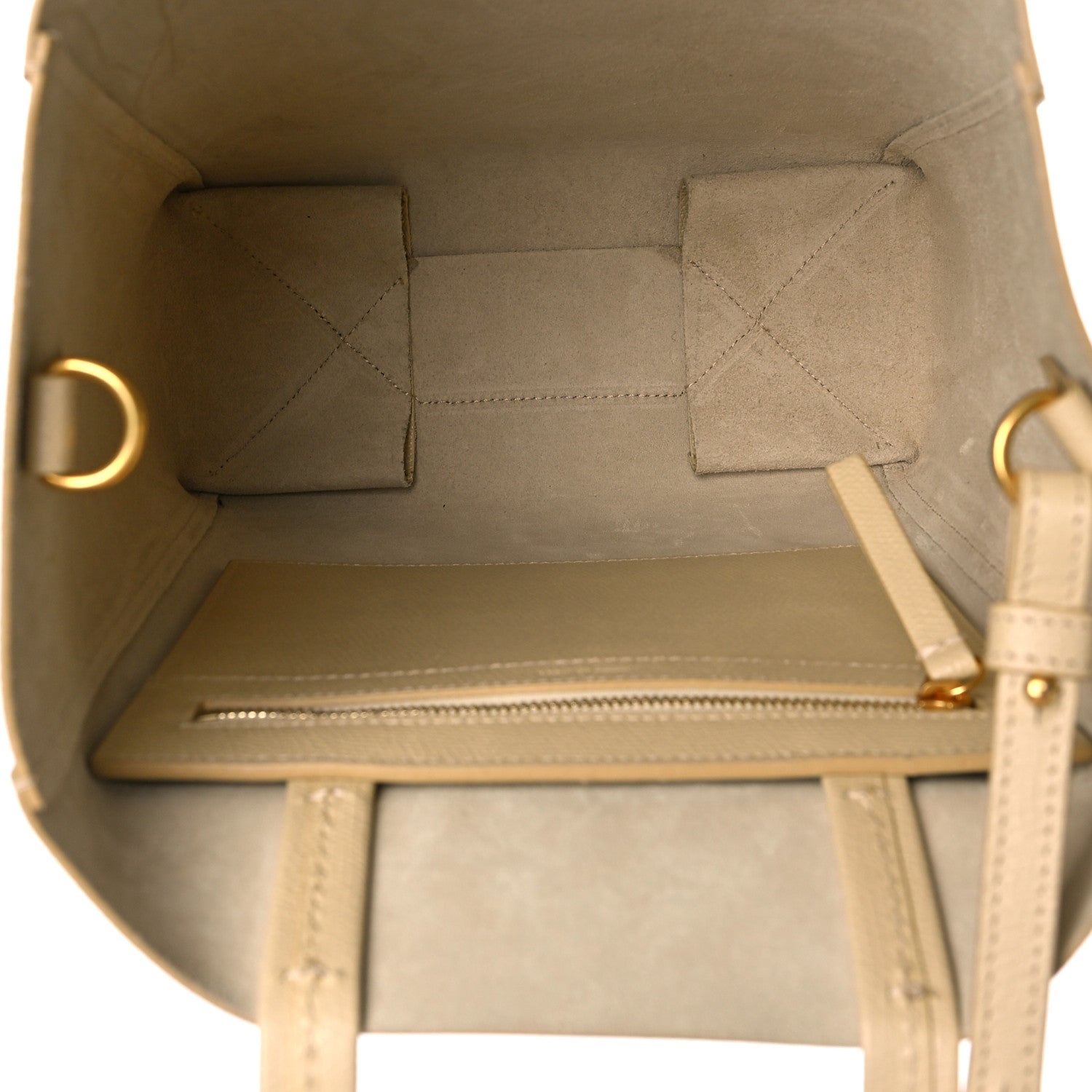 Celine Grained Calfskin Small Vertical Cabas Sand 5 of 9