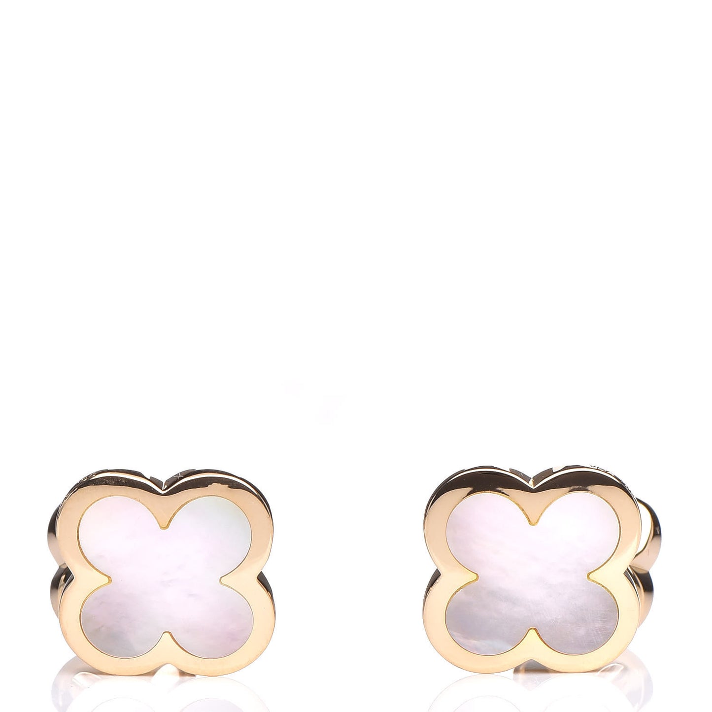 18K Yellow Gold Mother of Pearl Pure Alhambra Cufflinks