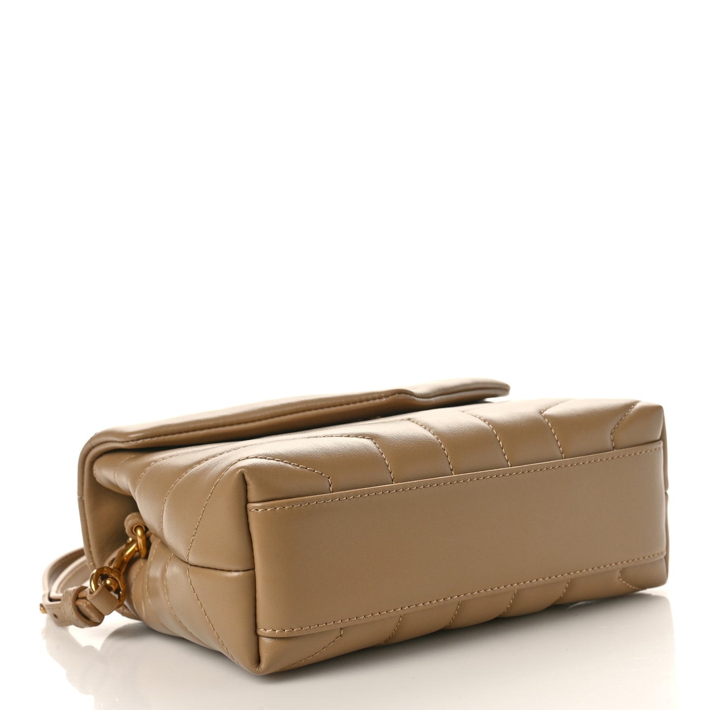 Calfskin Y Quilted Monogram Toy Loulou Crossbody Bag Dark Latte
