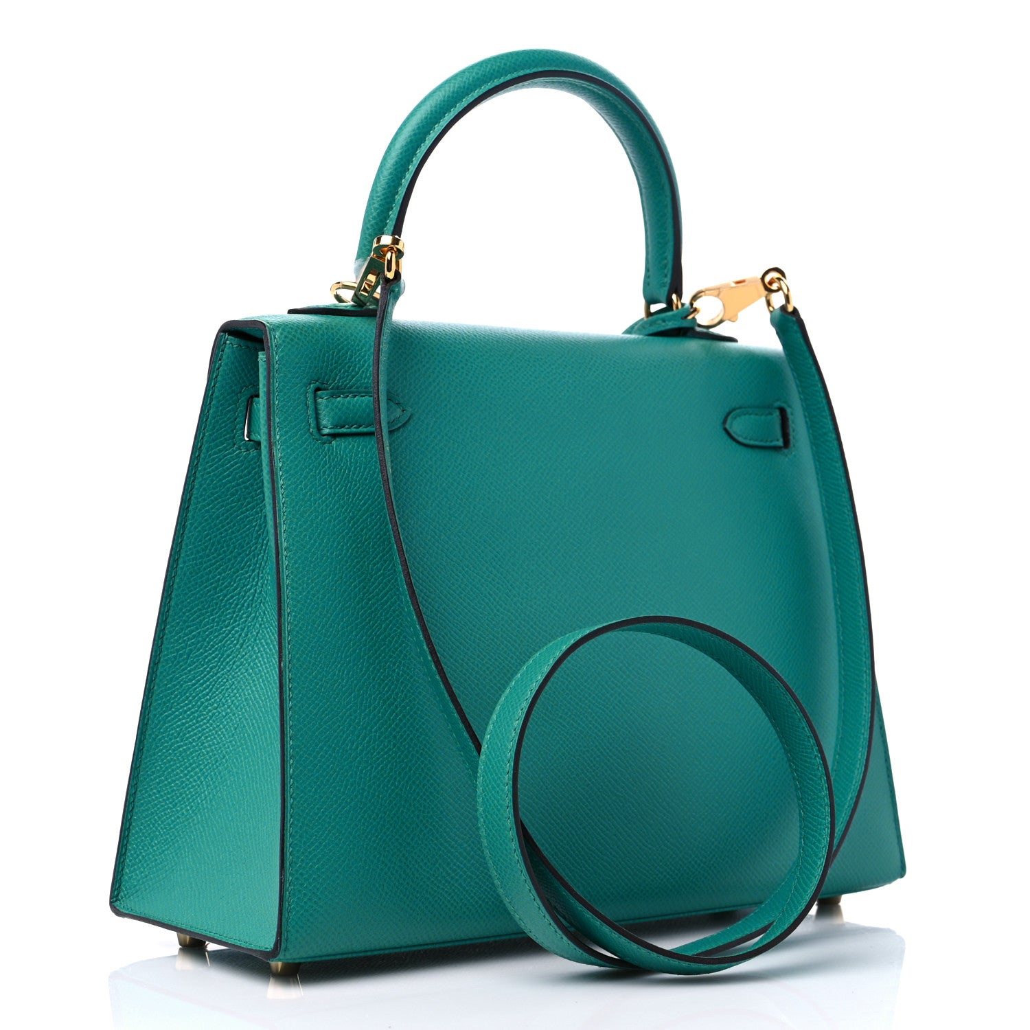 Hermes Epsom Kelly Sellier 25 Bleu Paon 3 of 9