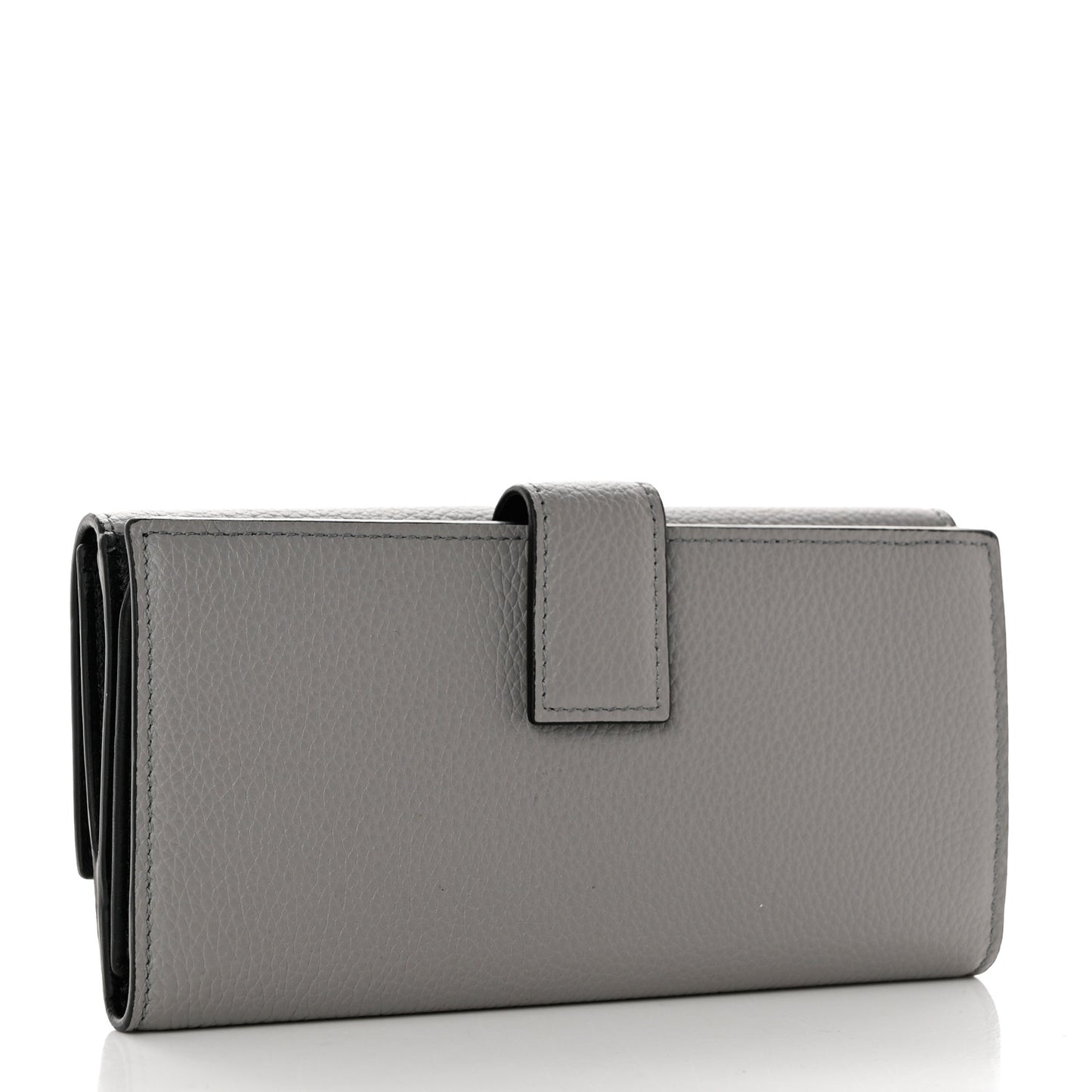 Calfskin Skull Continental Wallet Grey