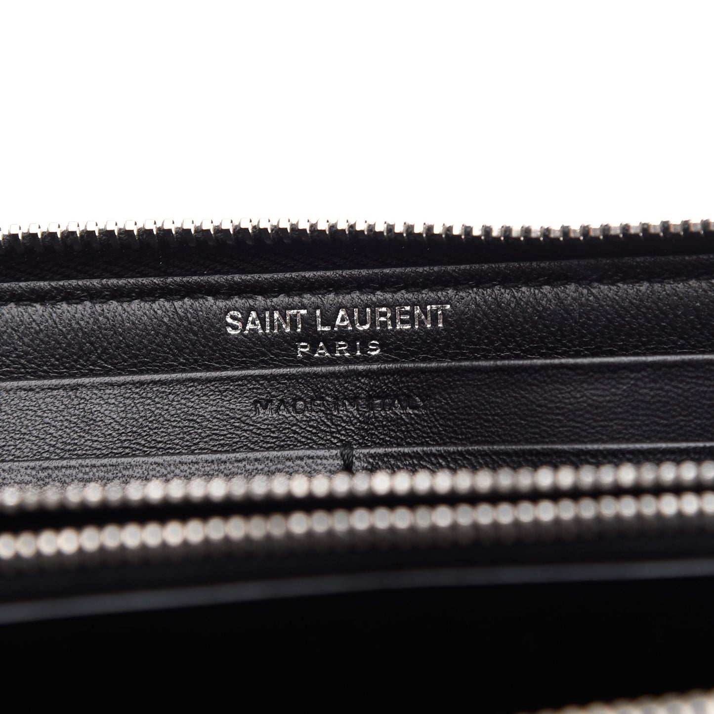 Calfskin Crocodile Embossed Monogram Zip Around Wallet Black