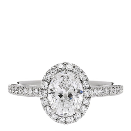 Harry Winston Platinum Diamond 1.02ct The One Oval Shaped Micropave Engagement Ring 50 5.25 1 of 7