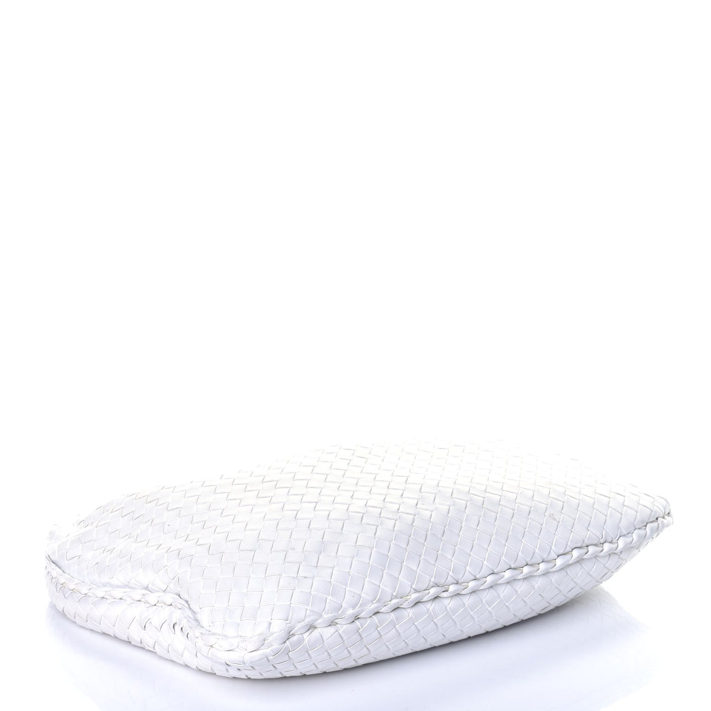 Nappa Intrecciato Medium Veneta Hobo White