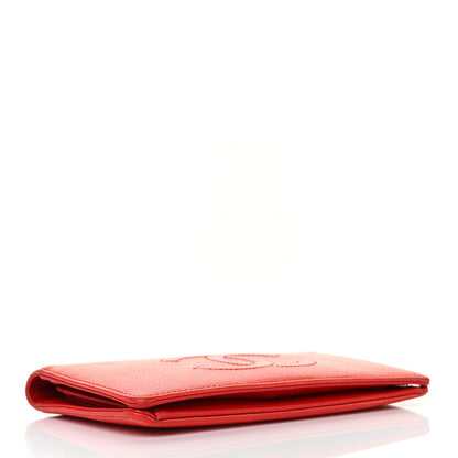 Chanel Caviar Timeless CC Yen Wallet Red 4 of 9