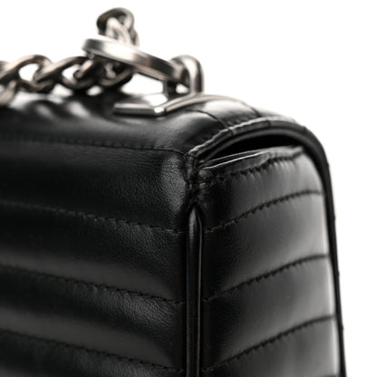 Prada Soft Calfskin Impunture Diagramme Large Chain Flap Shoulder Bag Black 11 of 12