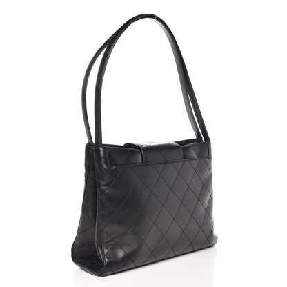 Chanel CHANE Lambskin Stitched Shoulder Bag Black 3 of 7