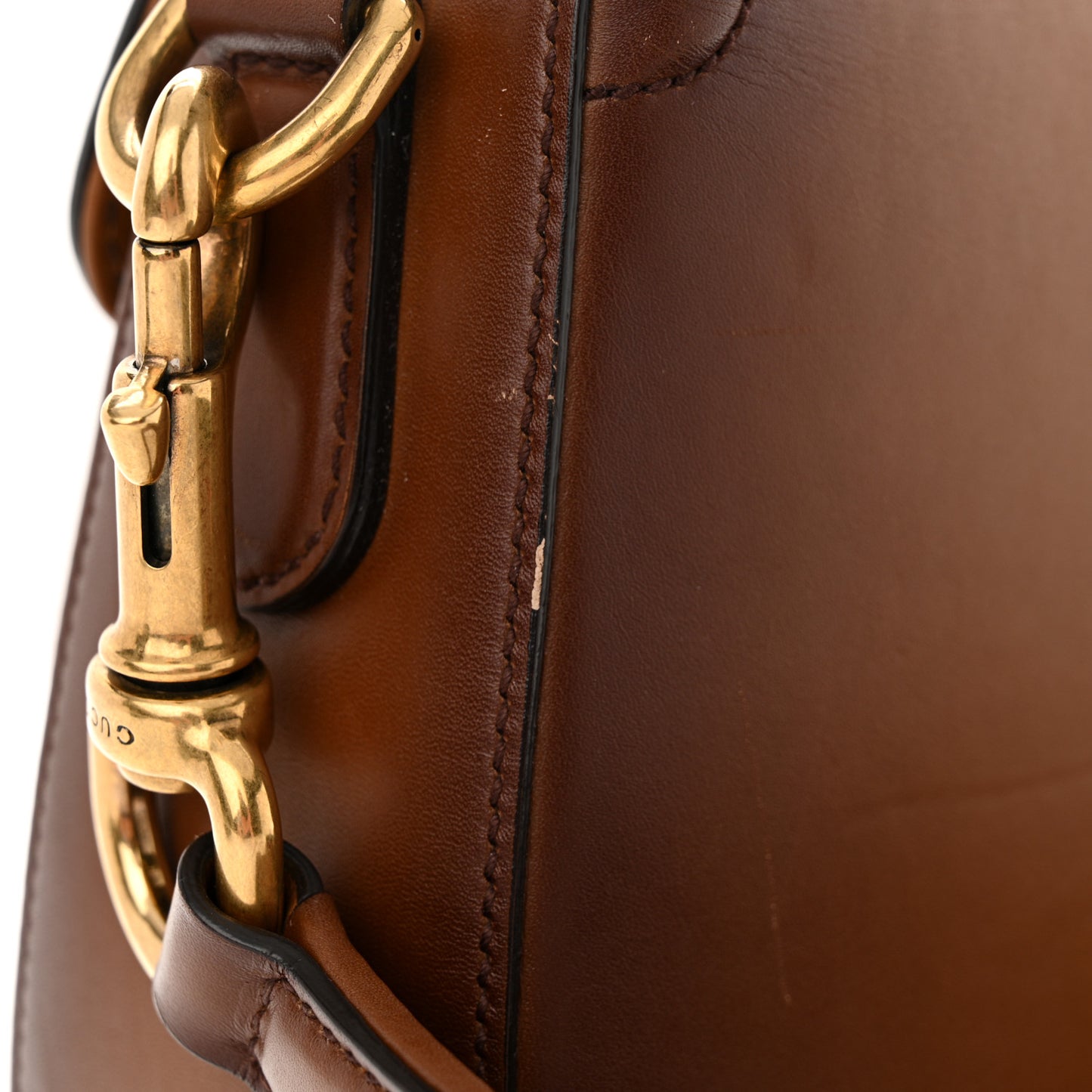 Calfskin Medium Lady Web Shoulder Bag Cuir