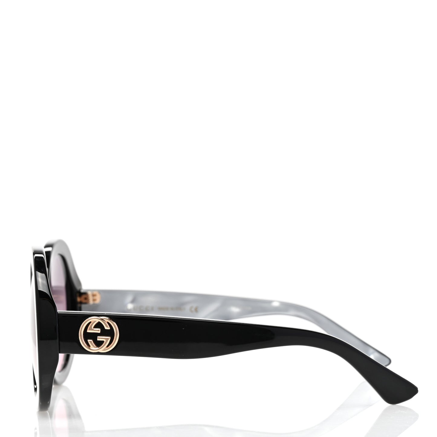 Acetate Round GG Sunglasses GG0319S Black