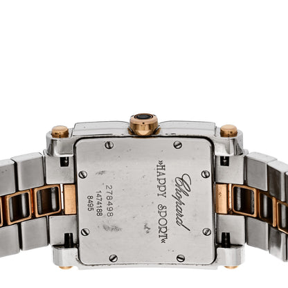Chopard Stainless Steel 18K Rose Gold 7 Diamond Bezel Mother of Pearl 27mm Happy Sport Quartz Watch 4 of 5