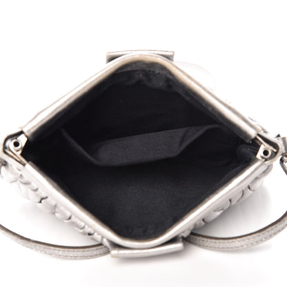 Miu Miu Metallic Nappa Matelasse Clutch Cromo 5 of 14
