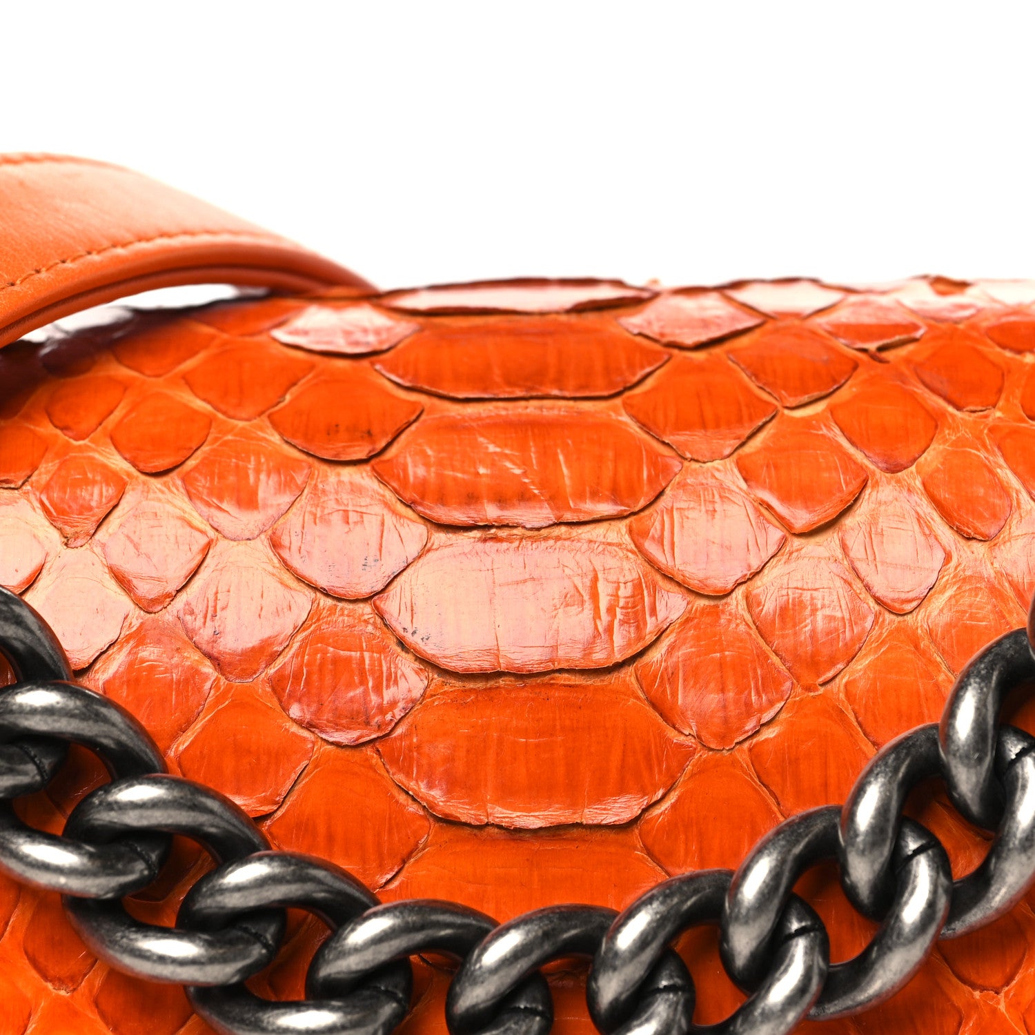 Chanel Snakeskin Small Boy Flap Orange 12 of 12