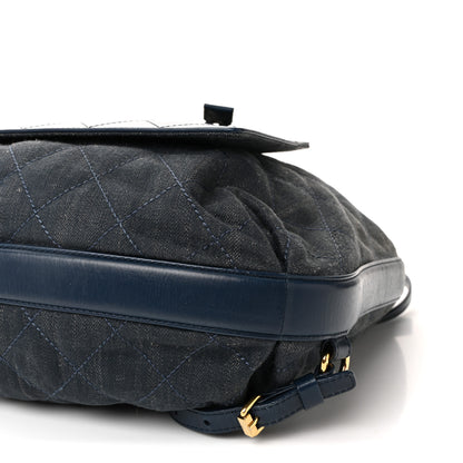 Chanel Denim Calfskin Quilted Backpack Blue 10 of 10