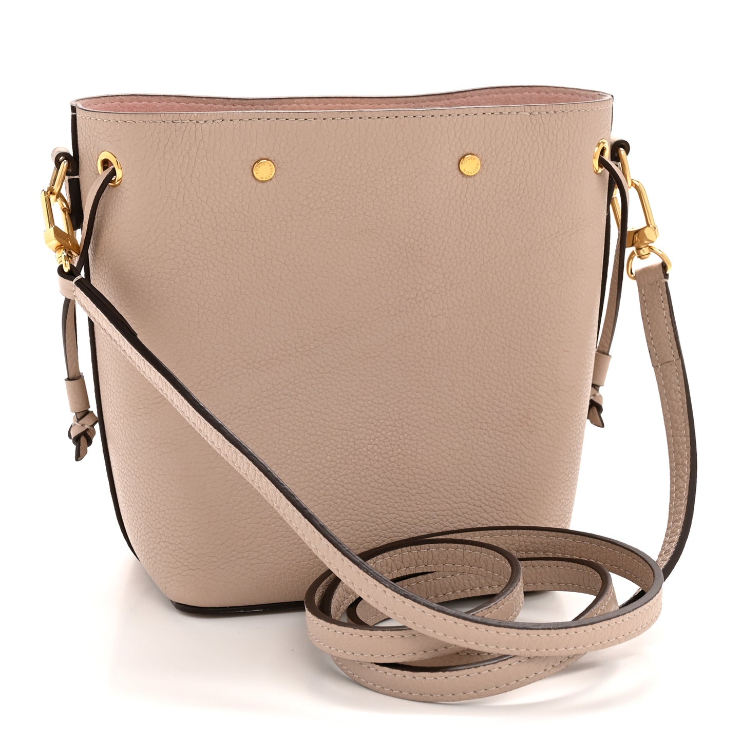 Calfskin Nano Lockme Bucket Greige