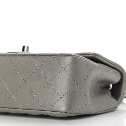 Chanel Metallic Calfskin Quilted Mini Rectangular Flap Ruthenium 10 of 12