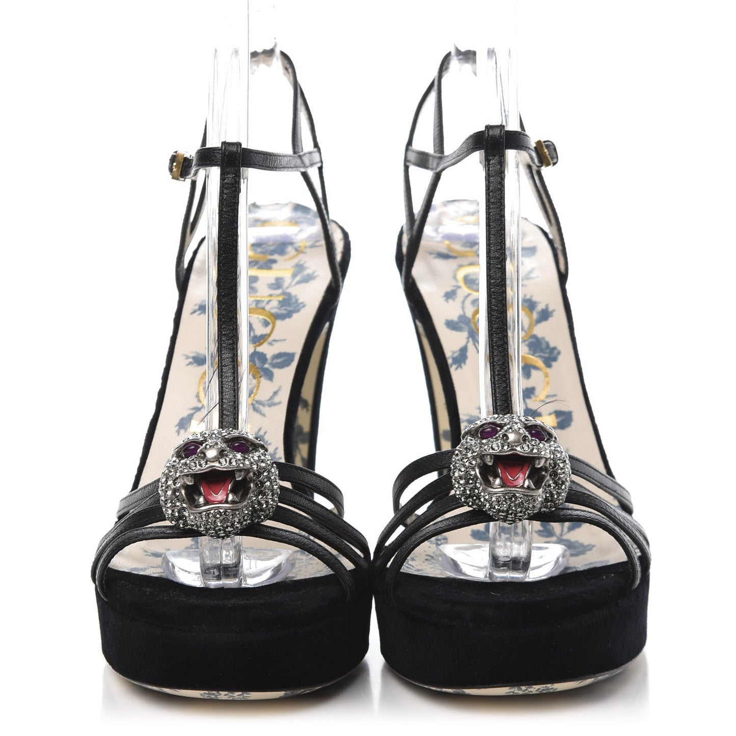 Velvet Malaga Kid Elias T-Strap Platform High Heel Sandals 37 Black