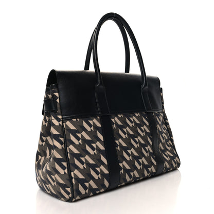 Mulberry Monogram Smooth Calfskin Canvas Print Bayswater Black 3 of 11