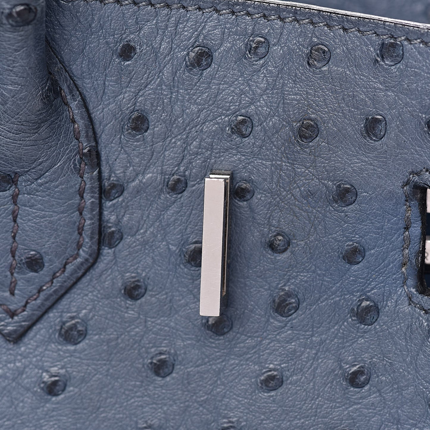 Ostrich Birkin 30 Bleu Roi