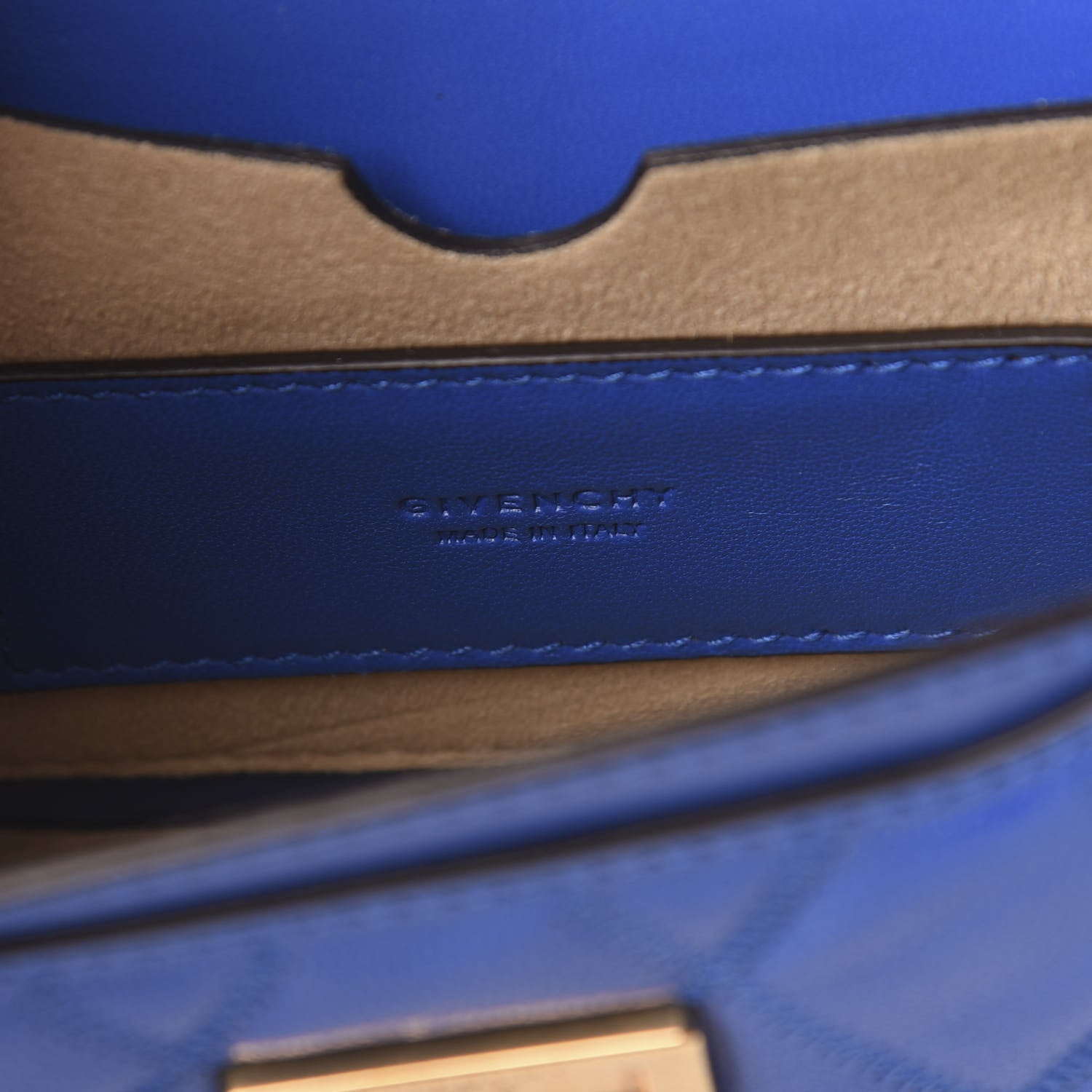 Givenchy Goatskin Quilted GV3 Mini Pocket Convertible Bag Blue 7 of 8