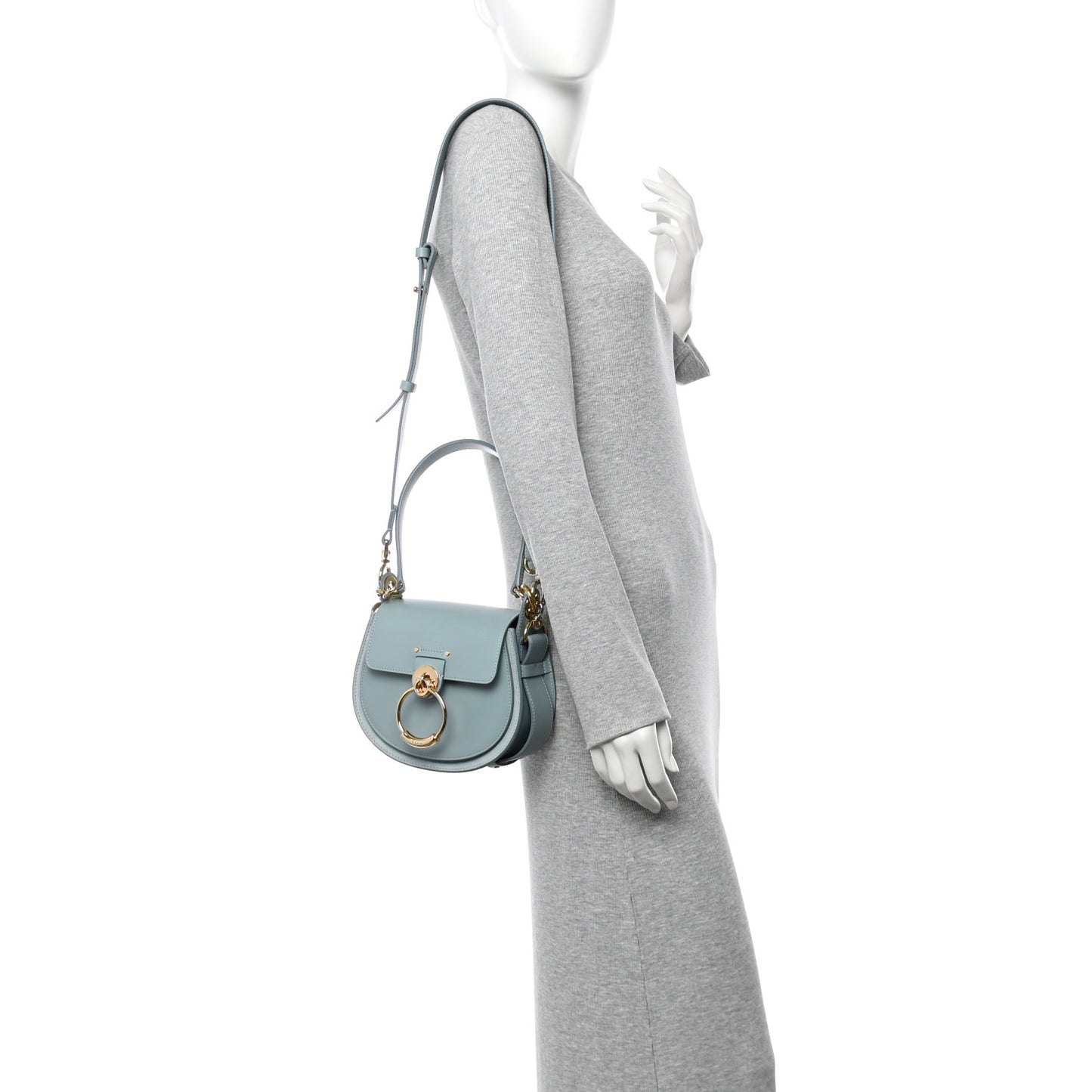 Calfskin Small Tess Bag Faded Blue