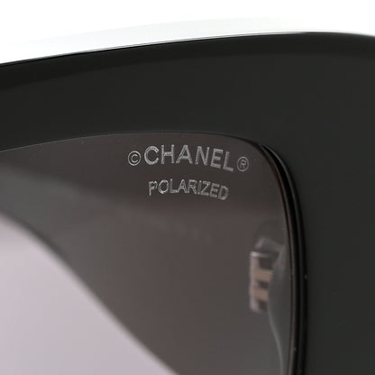 Chanel Acetate Pearl Rectangle Sunglasses 5480-H Black 8 of 11