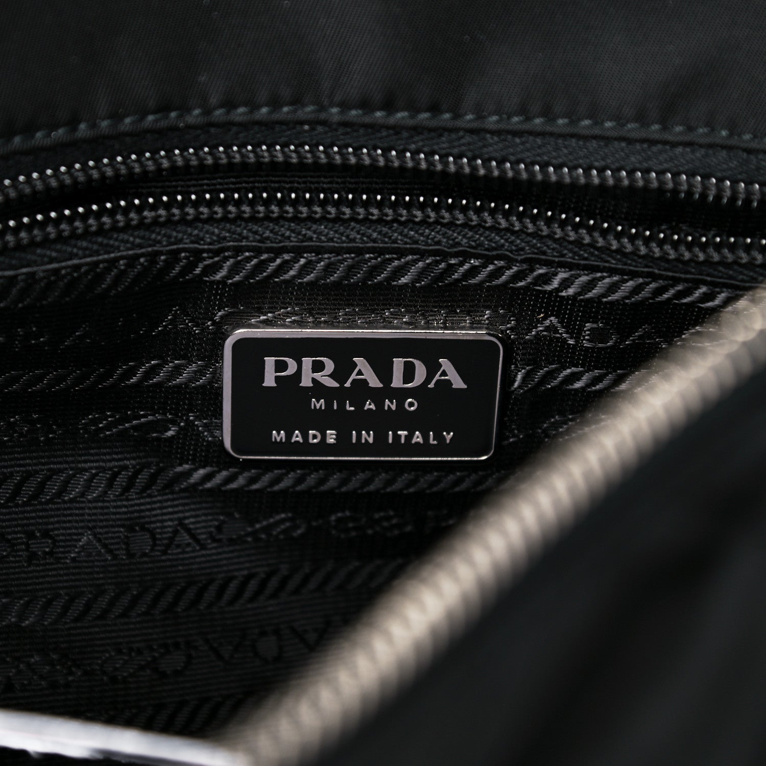 Prada Nylon Tessuto Impuntu Quilted Shoulder Bag Black 6 of 13