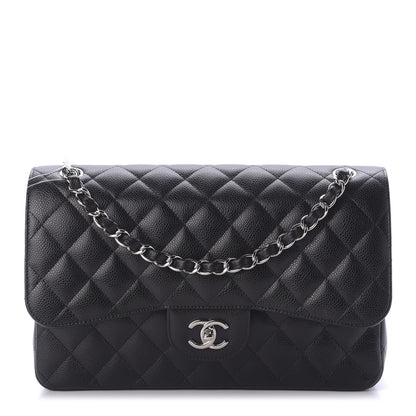 Chanel Caviar Quilted Jumbo Double Flap Black 1 of 9