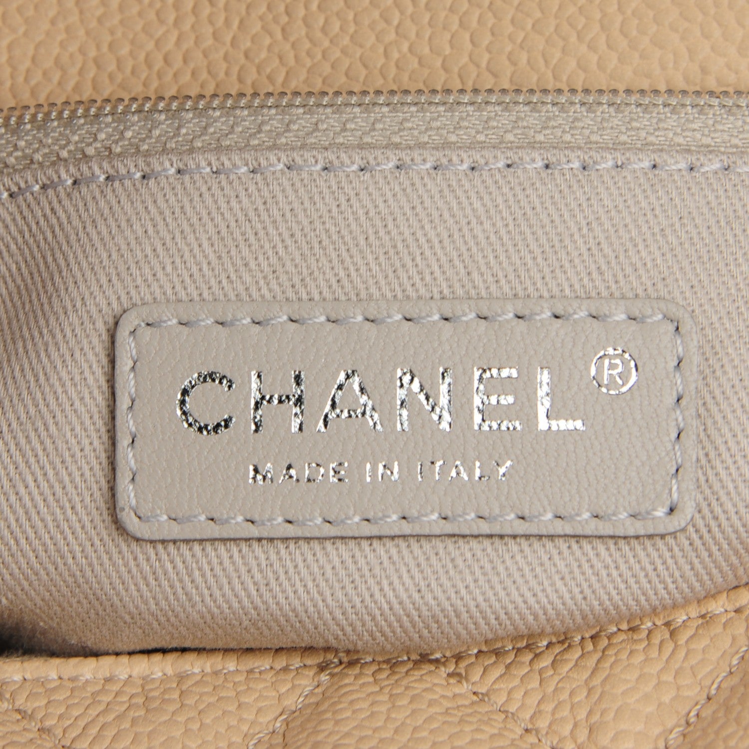 Chanel Caviar Quilted Easy Zip Tote Beige 6 of 7