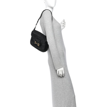 Gucci Calfskin Horsebit 1955 Aura Small Shoulder Bag Black 2 of 11