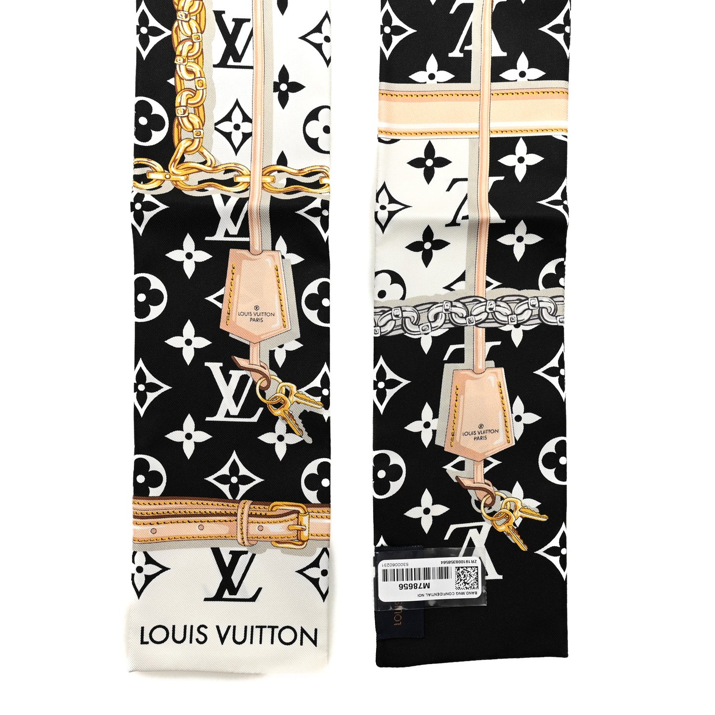 Silk Monogram Confidential Bandeau Black Black
