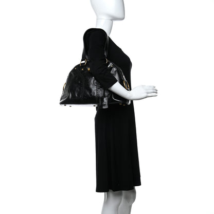Saint Laurent Textured Patent Calfskin Large Muse Black 2 of 10