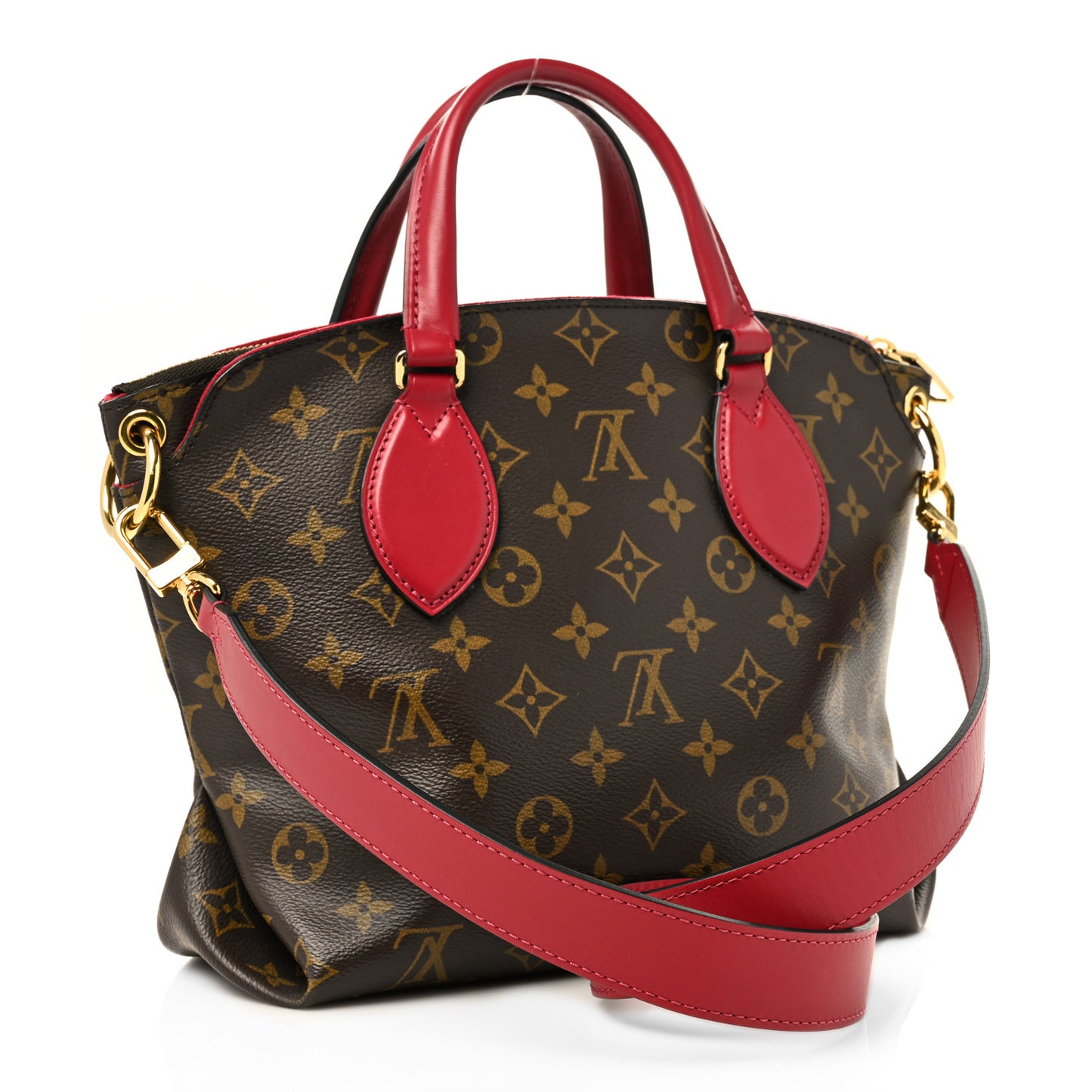 Monogram Flower Zipped Tote PM Lie de Vin