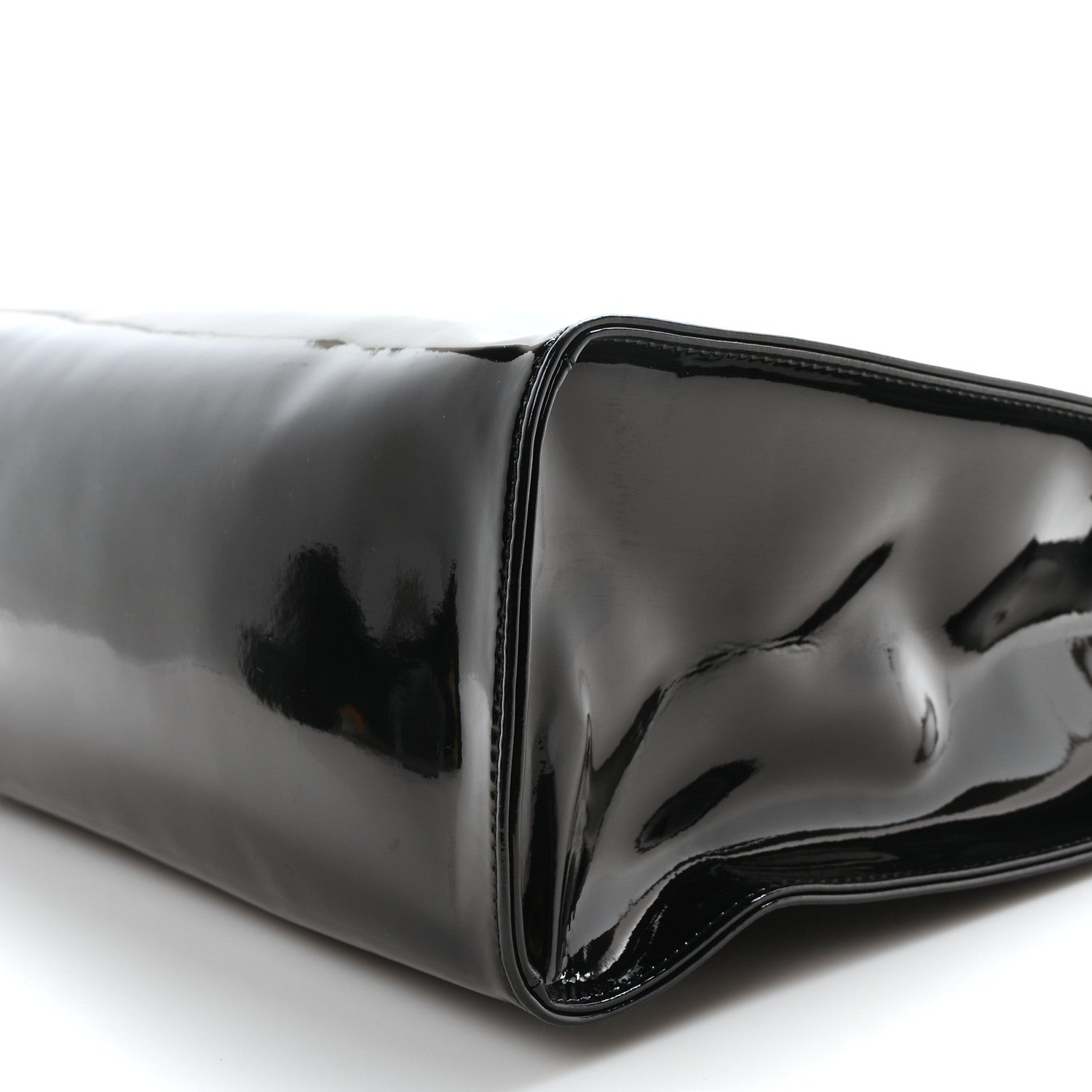 Telfar Patent Vegan Leather Medium Shopping Bag Black 10 of 10