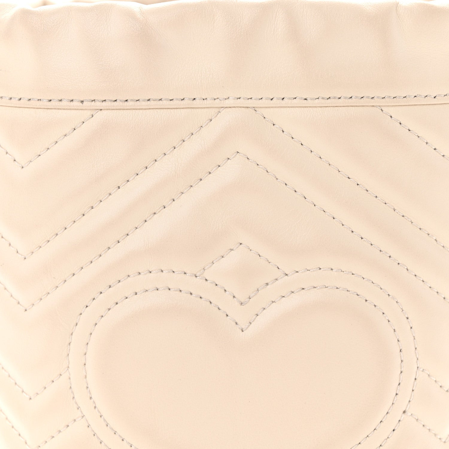 Gucci Calfskin Matelasse Mini GG Marmont 2.0 Bucket Bag White 13 of 14