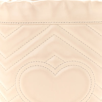 Gucci Calfskin Matelasse Mini GG Marmont 2.0 Bucket Bag White 13 of 14