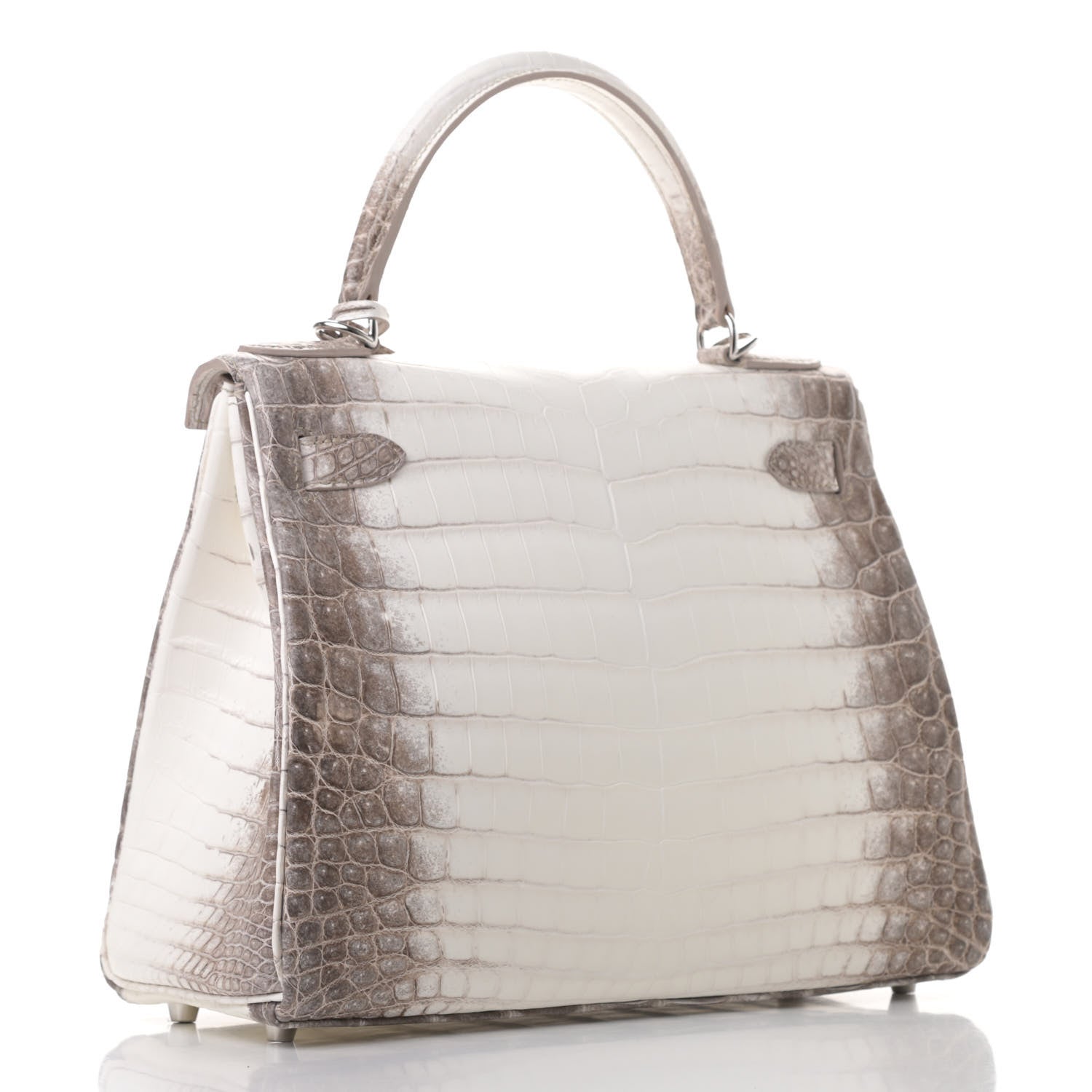 Hermes Matte Niloticus Crocodile Himalaya Kelly Retourne 28 White 16 of 23