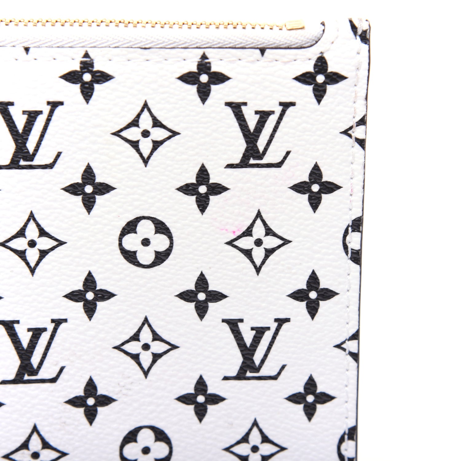 Louis Vuitton Monogram Giant Neverfull MM GM Pochette White 11 of 14