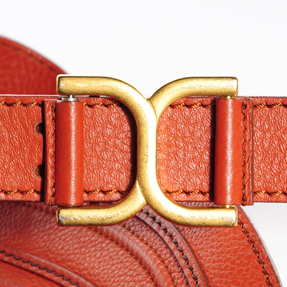 Chloe Calfskin Medium Marcie Round Crossbody Bag Indian Summer 10 of 11