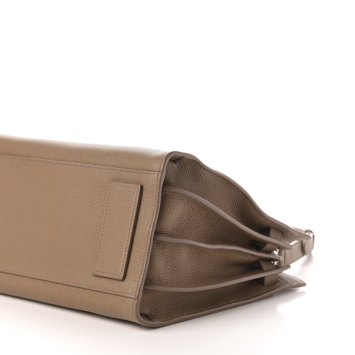 Grained Calfskin Small Supple Sac De Jour Taupe