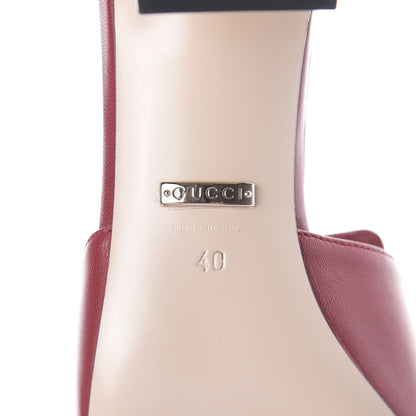 Gucci Malaga Kid Crystal Square G Madelyn Mules 40 Romantic Cerise 6 of 8