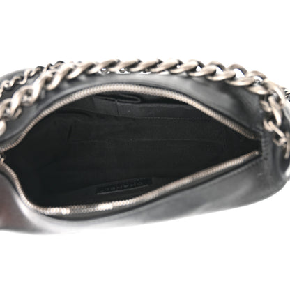 Chanel Calfskin Chain 20s Signature Hobo Black 5 of 10