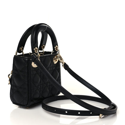 Christian Dior Lambskin Cannage Micro Lady Dior Black 3 of 10