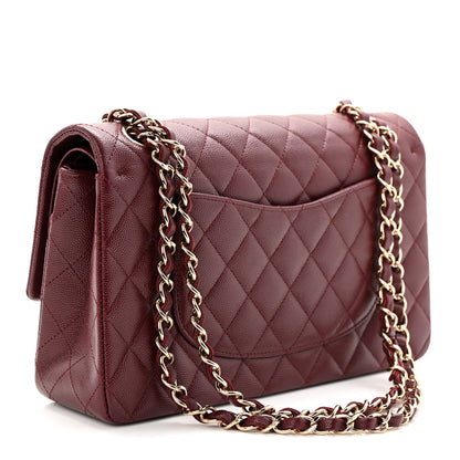 Chanel Caviar Quilted Medium Double Flap Burgundy 3 of 11