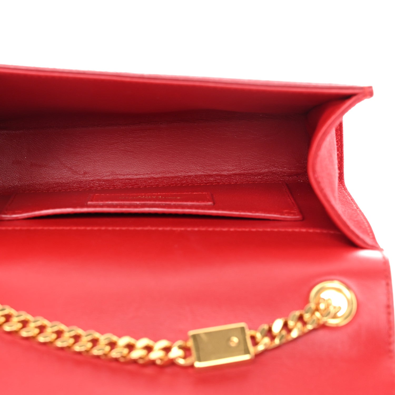 Saint Laurent Suede Small Classic Monogram Kate Tassel Satchel Red 5 of 12
